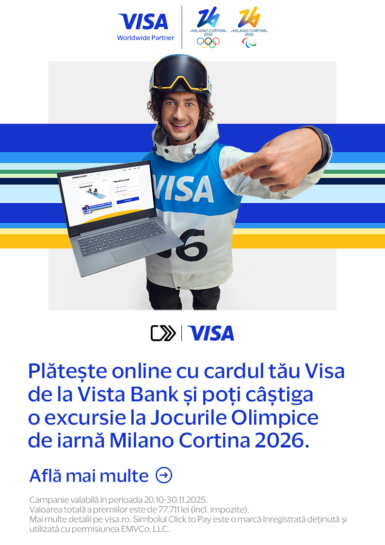 Banner campanie Visa Jocurile Olimpice